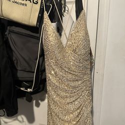 Womens Long Elegant Sequin Dress 