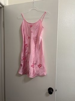 Inner Most Pink Satin Heart Nightgown size Xs
