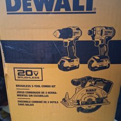 Dewalt 5 Pieceset Saw Impactor Drill.\nAnd two batteries and charger and carrying case , all brand new , never used