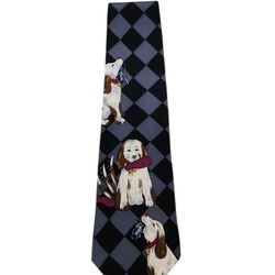 HSUS Chew Toy Men's Neck Tie Humane Society Dog 100% Silk Necktie VTG