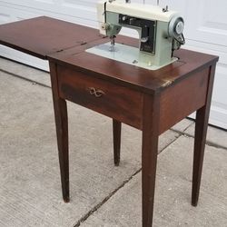 Vintage Kenmore Sewing Machine And Cabinet