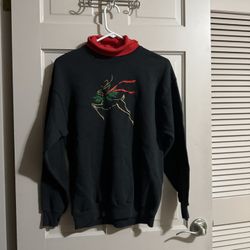Womens Turtleneck Reindeer Crewneck Holiday Sweatshirt Size Medium - See pics
