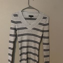 Grey Black Striped Long Sleeve