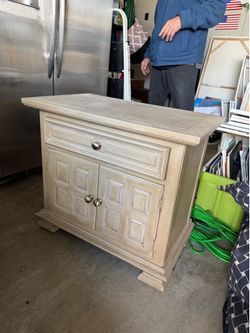 Solid wood side table