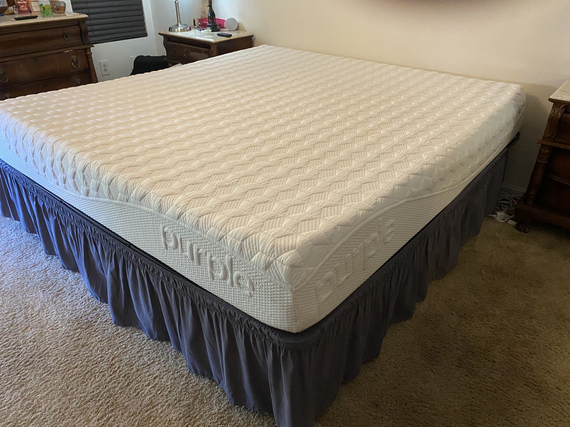 King Purple Bed and Frame.