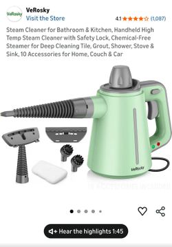 NEW Handheld Steam Cleaner with 10 Accessories
