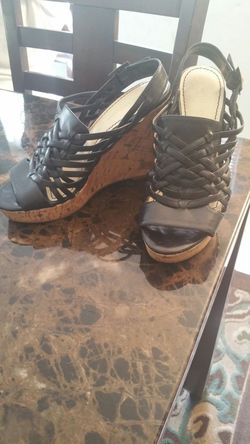 Black Wedges Size 7