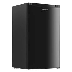 Mini Fridge with Freezer, 3.2 Cu.Ft Small Refrigerator Single Door Compact Refrigerator Adjustable Thermostat, Low Noise, BR321 Black