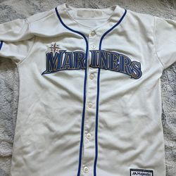 Felix Hernandez Cream Jersey Youth Large