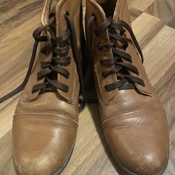 Women’s Brown Leather Boots Size 8