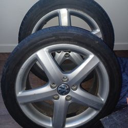 2 17x7 Alloy 5 Spoke Rims With 225/45zR17