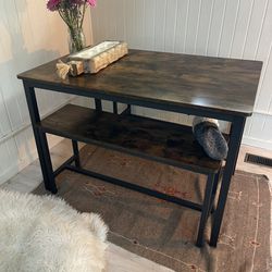 Dinner Room Table And Bar Cart
