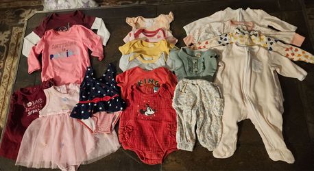 Baby Girl sz 3-6 M Clothing Bundle