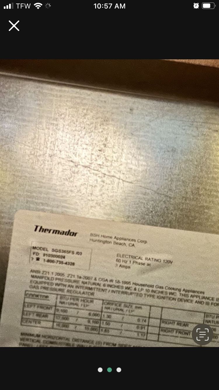 Thermador 36” 5 Burner Gas Cooktop for Sale in Snowflake, AZ OfferUp