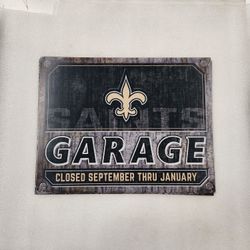 New Orleans Saints Garage Metal Sign 