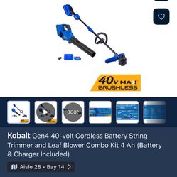 Kobalt Trimmer and Leaf Blower