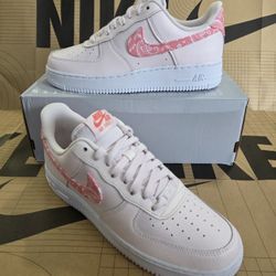 Nike Air Force 1 Low '07 Pink Paisley  Women's Size 9 Men's Size 7.5
