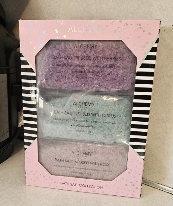 Alchemy Living Bath Salt Collection Bath Salt Infused With Citrus, Rose, Berries