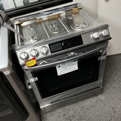 GAS SLIDE IN SAMSUNG RANGE IN STAINLESS STEEL