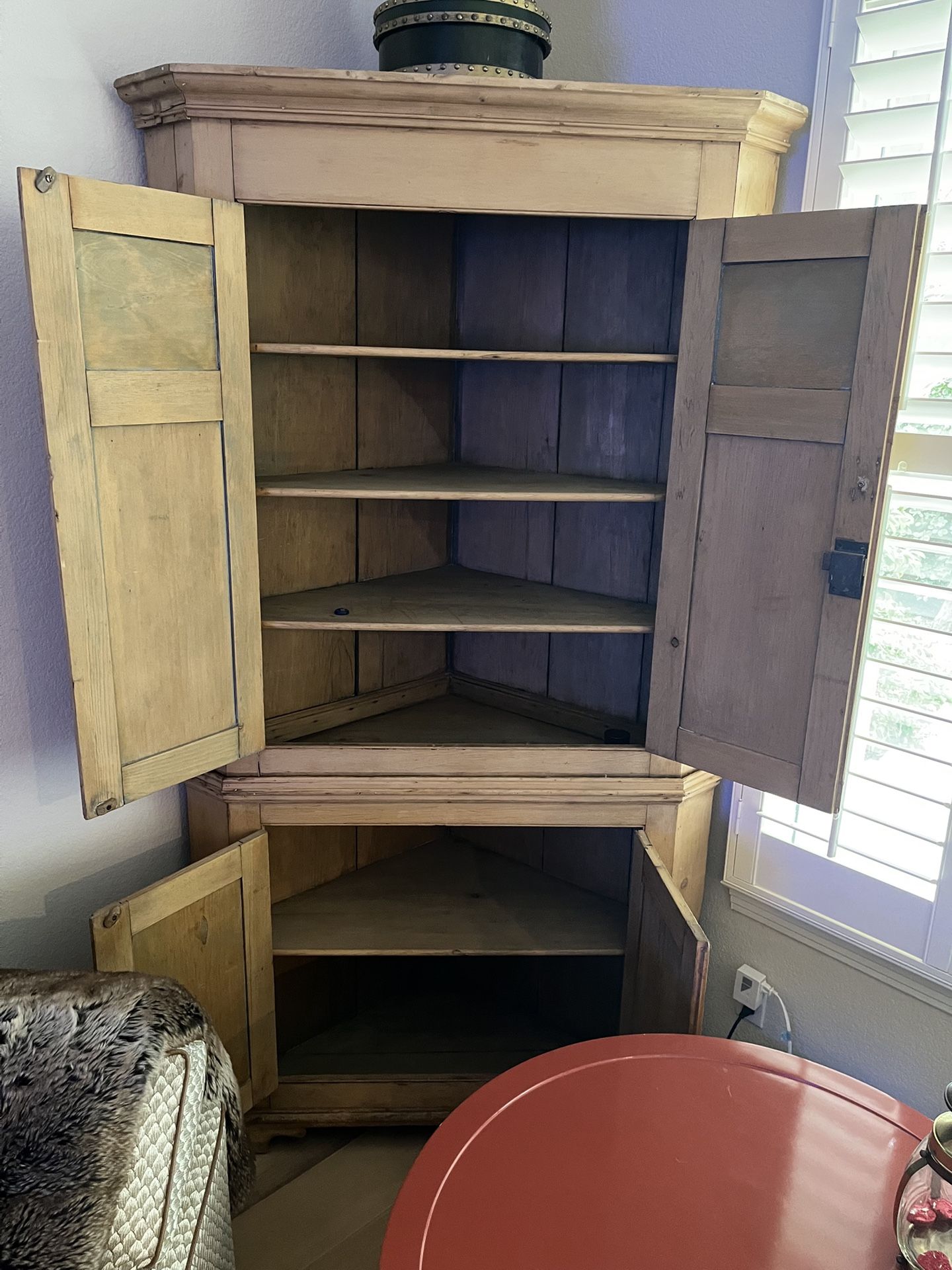 Antique English Pine Armoire