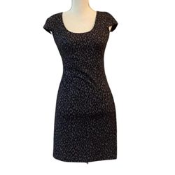 Ann Taylor: black Cheetah Print Dress Size 2