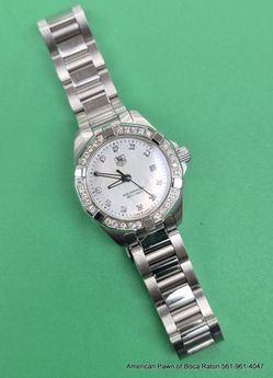 TAG Heuer Aquaracer WAY1414 27mm Diamond MOP Ladies Watch Full Set