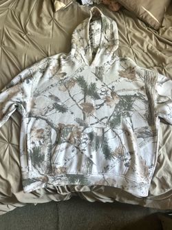 Hollister hoodie boxy fit (white/camo)