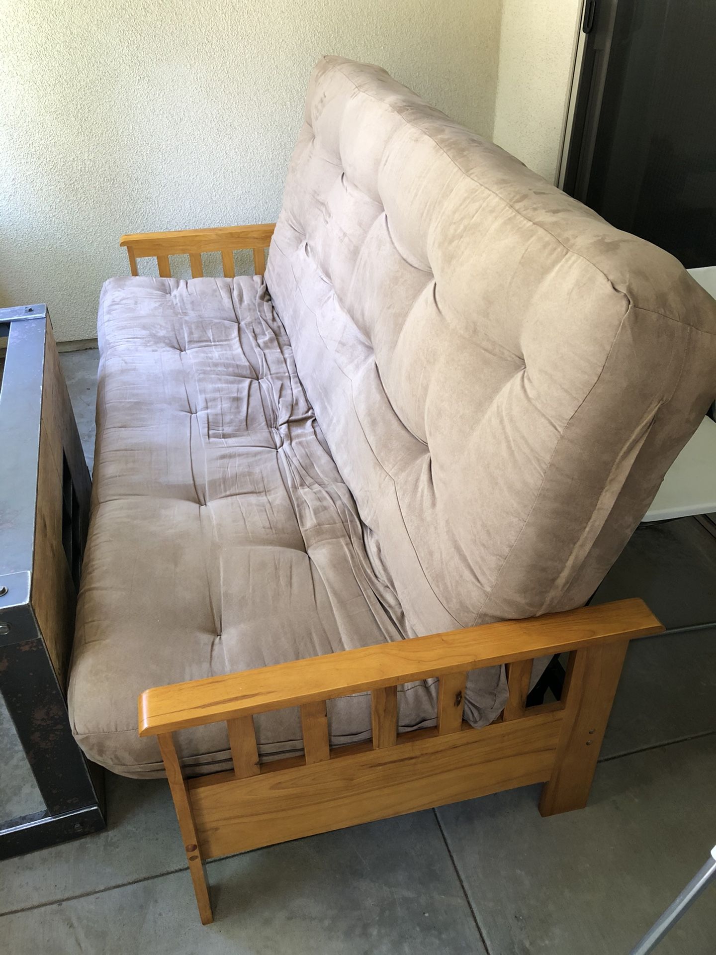 Queen size sofa bed for sale, coffee table free.