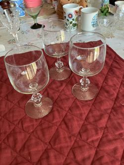 Set of 3 Clear Glass Brandy Snifters