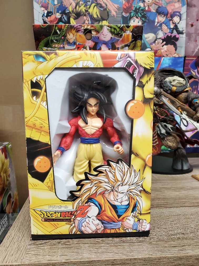 Japanese anime dragon ball z rare old style toy goku ss4 figure