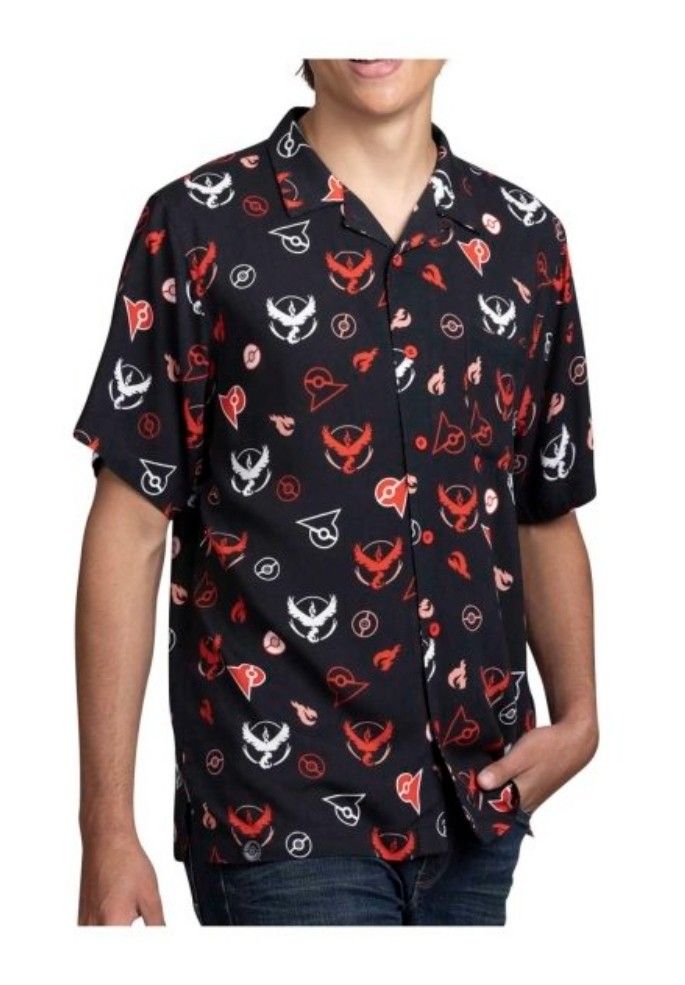 Pokemon Go Team Instinct Valor Large Shirts Niantic Pokemon Center Official Tropical Dress