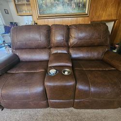 Leather Couch And Love Seat