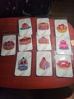 Handmade Cake Diamond Painting Magnet Set-10 Pack