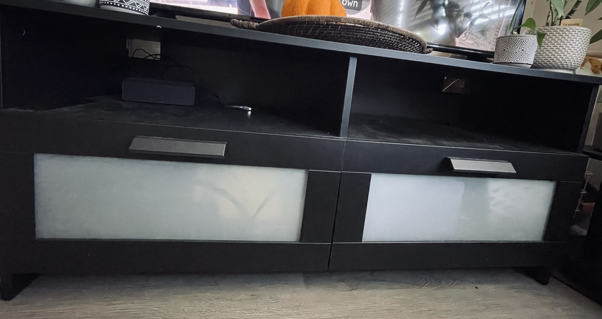 TV Stand with storage (good condition still)