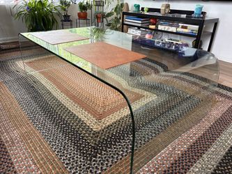 Curved Glass Waterfall Coffee Table