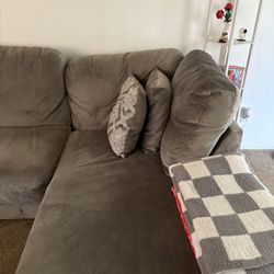 Grey Sofa With Swivel Chair