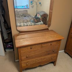 Dresser with mirror
