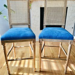 2 Cane Bar Height Chairs 