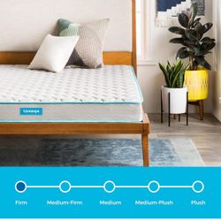 Linenspa 6 Inch Mattress - Firm Feel - Bonnell Spring with Foam Layer - Mattress in a Box - Youth or Kids Bed - Guest Bedroom - Durable and Breathable