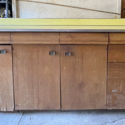 Vintage Kitchen Cabinet W/Formica Countertop
