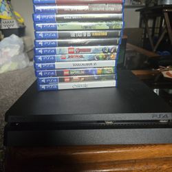 Ps4 With Controllers And Games
