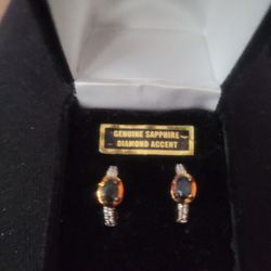Sapphire earrings.