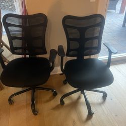 2 Like-New Ergonomic Mesh Office Chairs – $50 Each