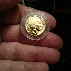 Rare, And Vintage Golden 1930 Indian Head/Buffalo Nickel
