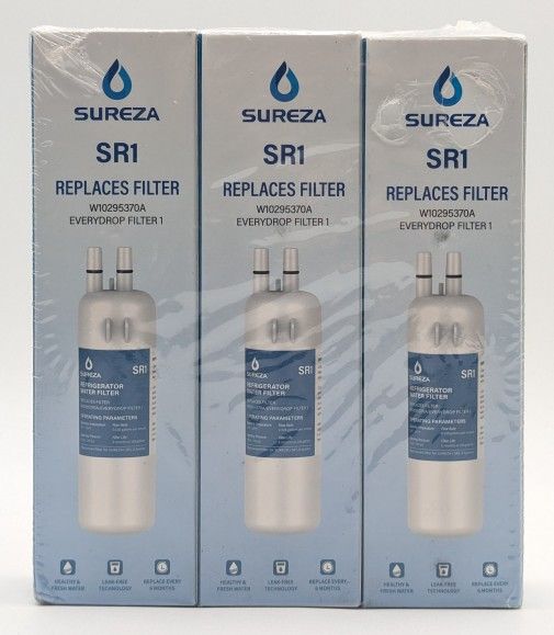 Sureza SR1 Replacement Water Filter | W10295370A | 3-Pack | New & Sealed