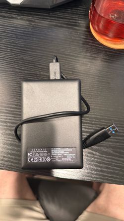 Seagate 4 TB portable hard drive.