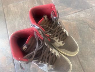 Nike Dunk High Sneakers Brown Red