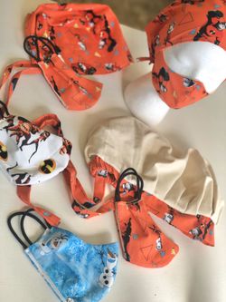 Mask/ mascaras 8$ and cap for nurse 20$