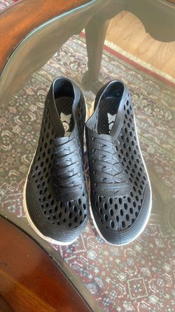 Water  Shoes Black Perforated Slip-On Sneakers