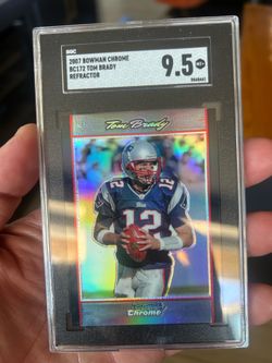 2007 Bowman Chrome Refractor #BC172 Tom Brady SGC 9.5